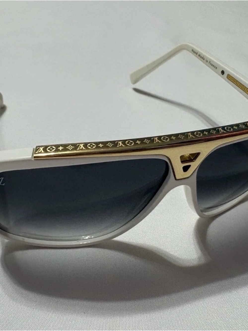 Louis Vuitton Evidence Sunglasses with Gold Monogram Trim